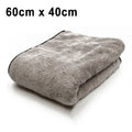 Microfiber car wash towel in 75x35cm size with 60x40cm and 100x40cm upgrade options