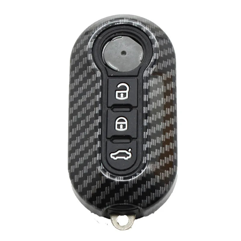 Fiat 500 Boyue Ottimo Viaggio ABS plastic key shell case in black, red, and dark blue colours