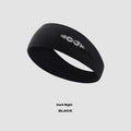 Seamless knitted exercise hair band in black, grey and blue for sports