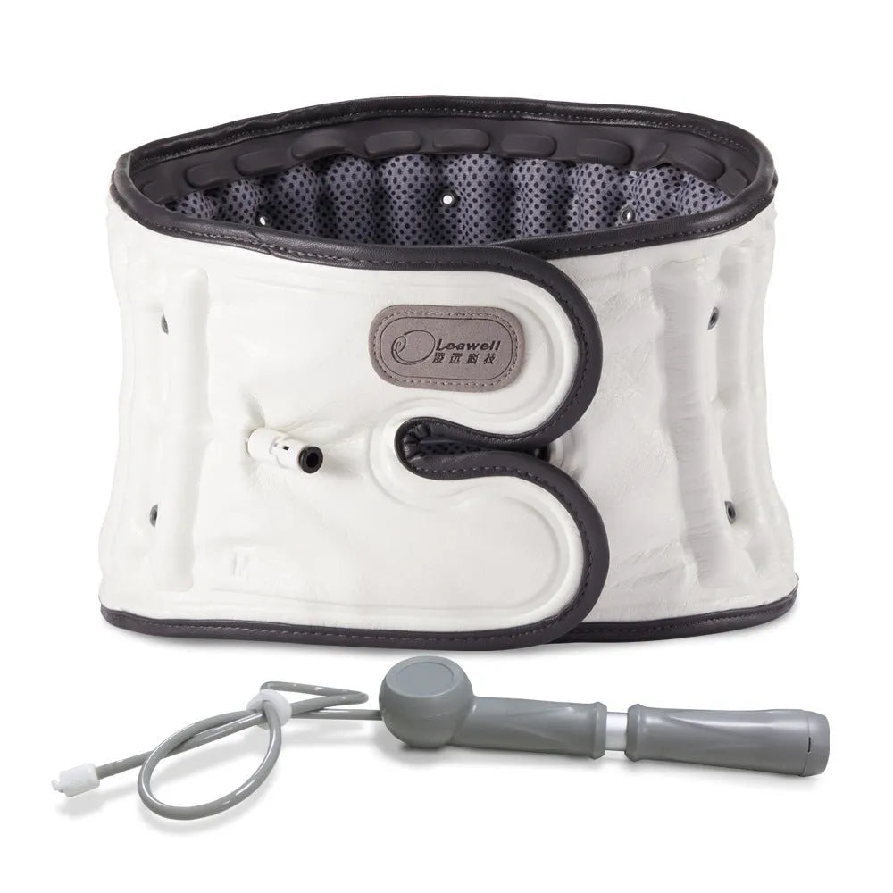 Automatic inflation lumbar support waist belt for back pain relief with adjustable medical strap