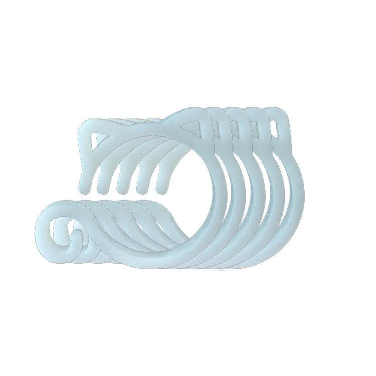 Colourful cat-shaped plastic plant clip for garden stem support