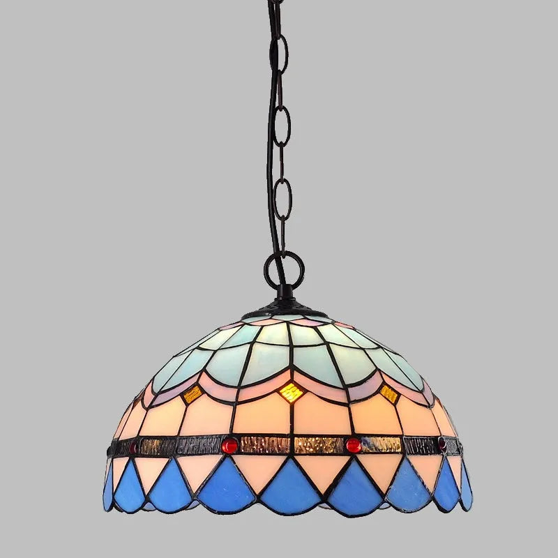 European retro Baroque style chandelier with coloured glaze finish and abstract design.