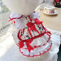 Small dog wearing polyester princess style rabbit skirt clothing for toy breeds
