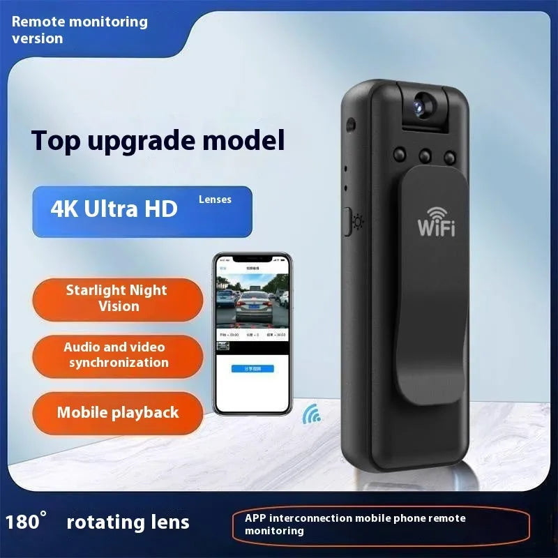 Black back splint surveillance camera with 30cm USB Type-C cable for WiFi conference monitoring