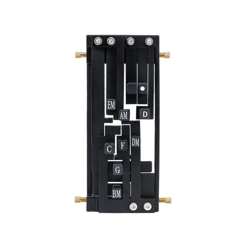 Black automatic chord changer device for novice guitar second chord practice
