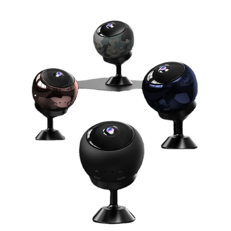 1080p wireless WiFi surveillance camera with ABS housing and USB cable for indoor security monitoring