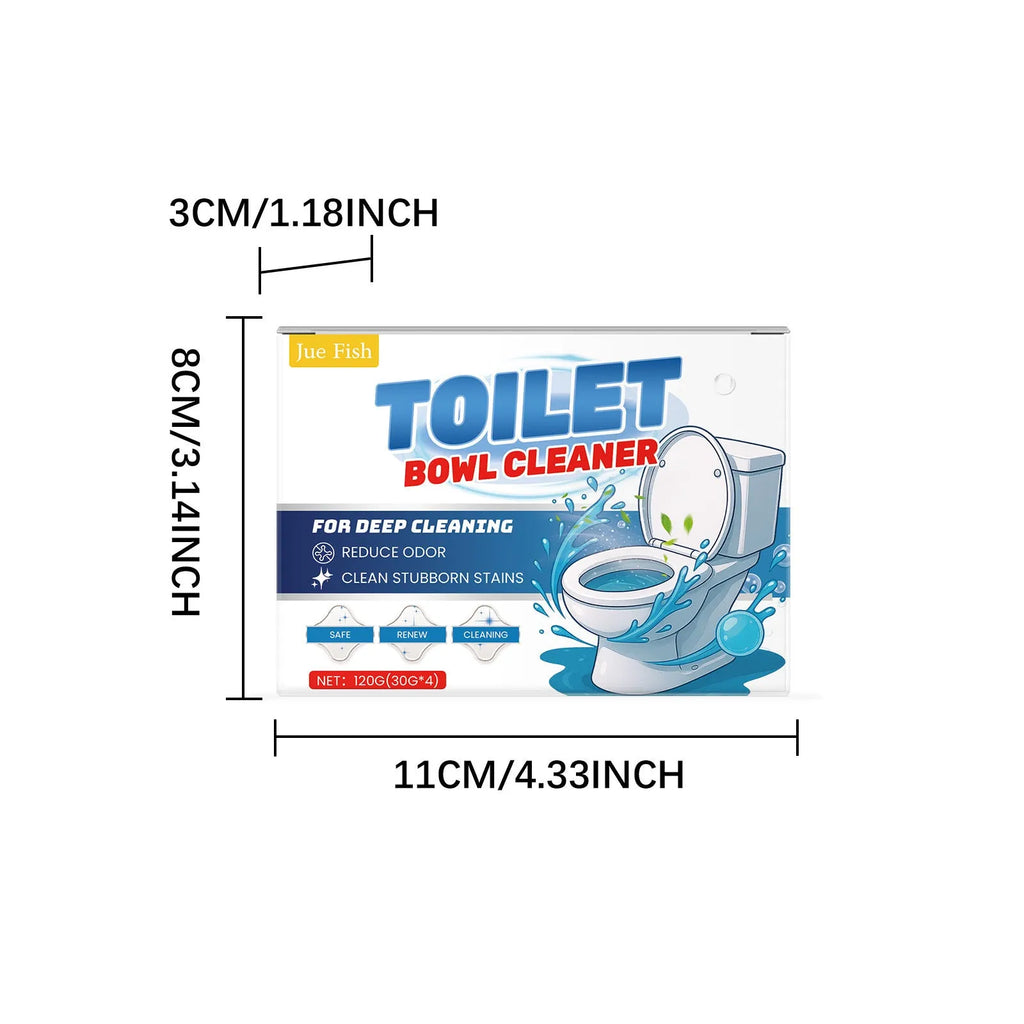 Toilet bowl cleaning powder in individual sachets for urine stain and odour removal