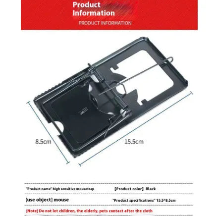 Automatic mouse cage trap with multiple size and material options for indoor rodent control