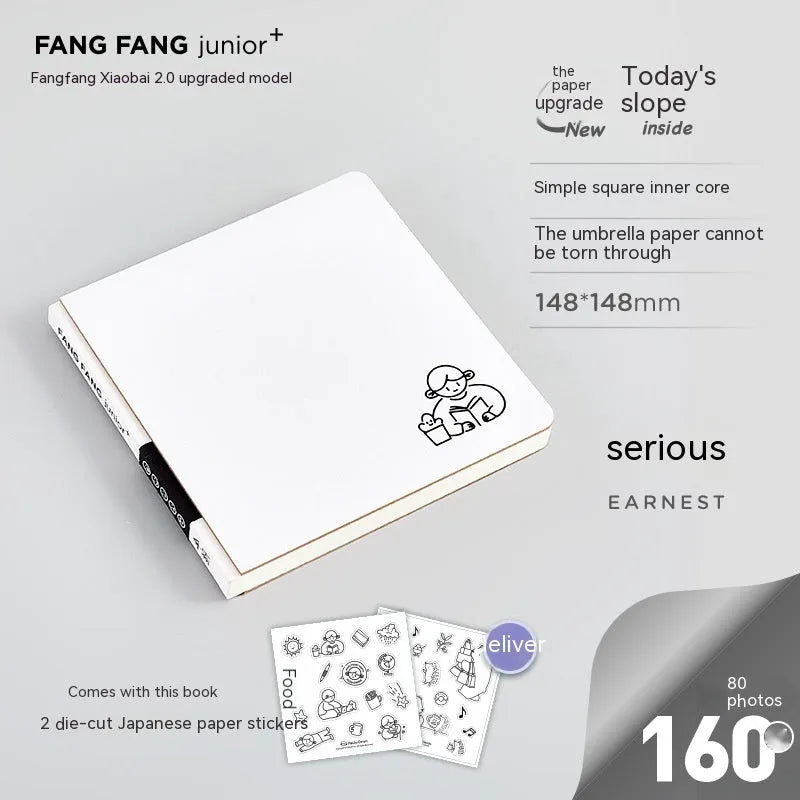 Square girl heart diary with checkered pages, stickers, and multiple colour cover options