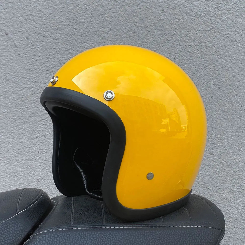 FRP retro half motorcycle helmet in Cement Gray for electric motorcycle commuting