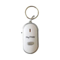 Oval acrylic pendant key finder in five colour options: black, blue, orange, red and white