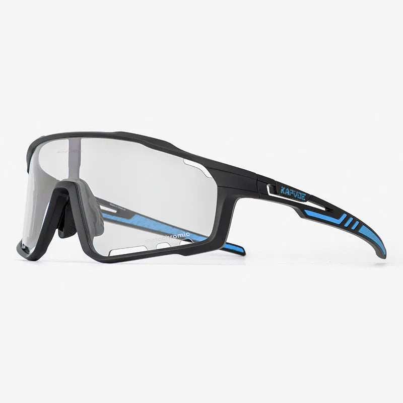 Photochromic bicycle sunglasses with TR90 frame in semi-rimless unisex design