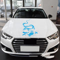 Large black dragon graphic car body sticker measuring 50 by 36 centimetres.