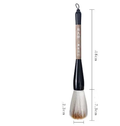 Large traditional Chinese painting wrist brush with wolf or sheep hair bundle for calligraphy and ink art.