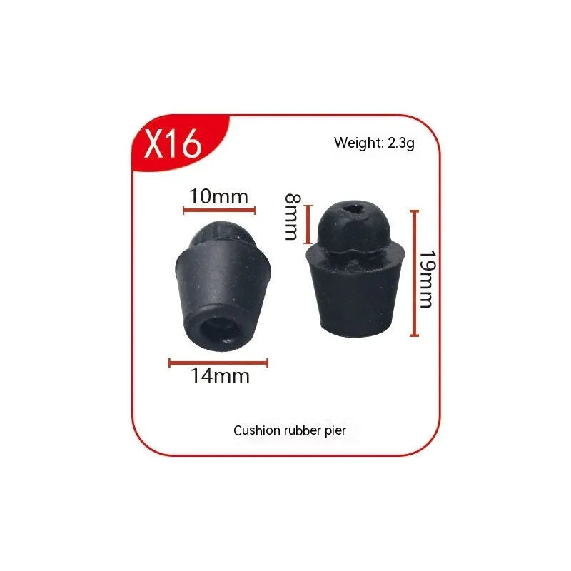 Automobile buckle buffer rubber clips in X16 colour for shock absorption
