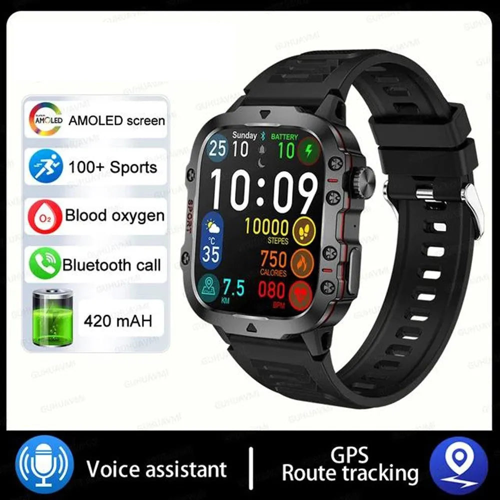 QX11 Smart Watch in black with silicone strap showing TFT touch screen displaying heart rate data.