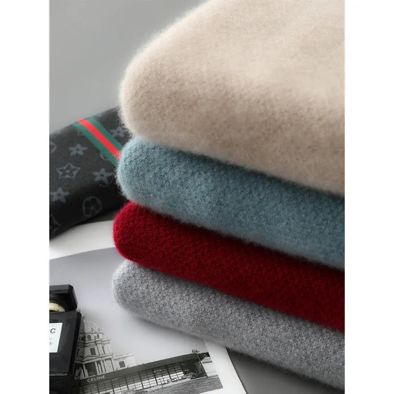 Sheep wool half-zip pullover sweater in slim fit available in multiple colours and plus sizes