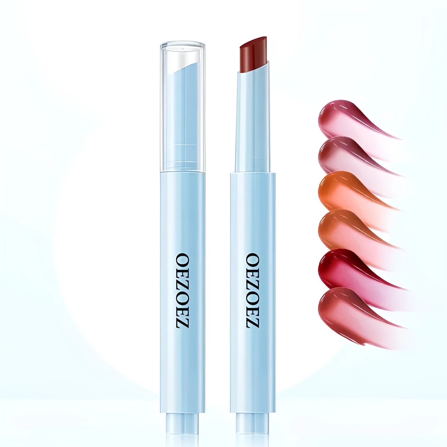 Waterproof moisturising lipstick in six colour variants Z0033-G01 to Z0033-G06, 1.8g net content.