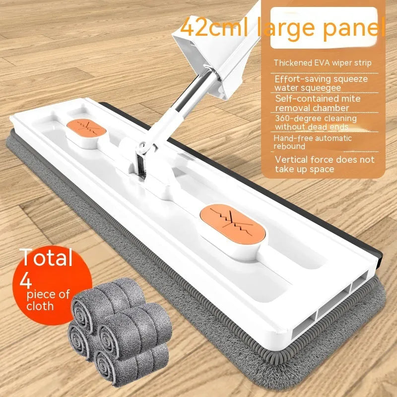New style large flat mop with 360 rotating head and 137cm stainless steel handle for cleaning tile and wood floors