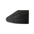 Square carbon fibre decorative sticker for car USB charging port panel with 3M adhesive backing.