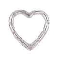 Copper climbing buckle with gold electroplating and micro-inlaid zircon heart design