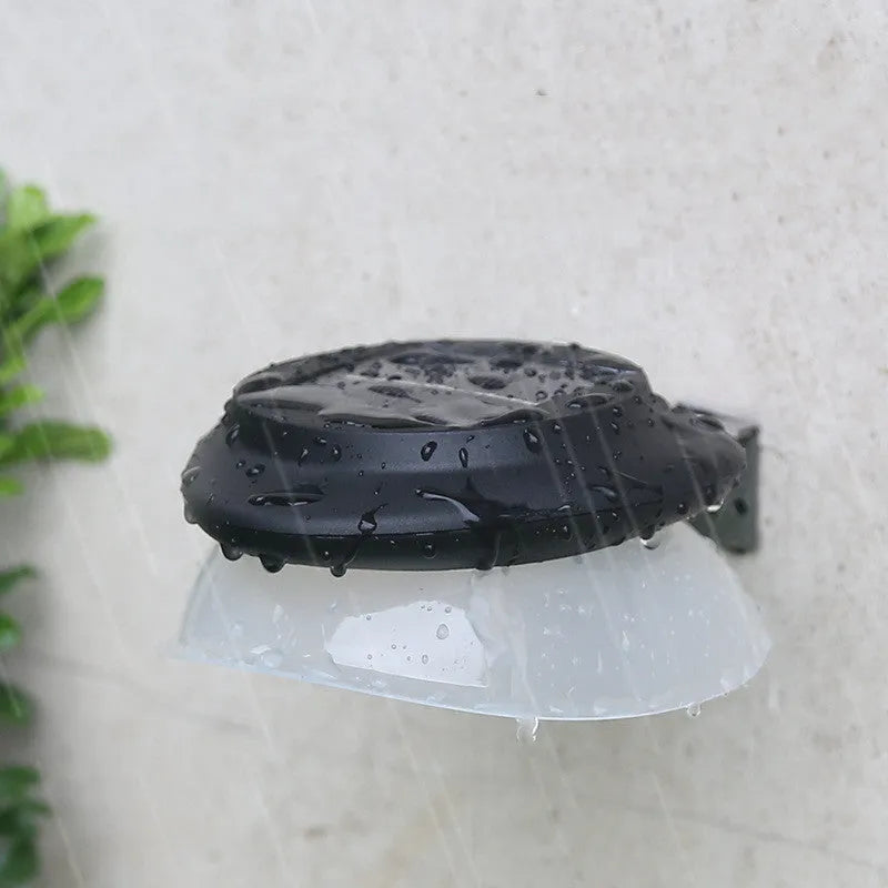 Black and white solar-powered outdoor fence wall lamp with 9 LEDs for garden lighting