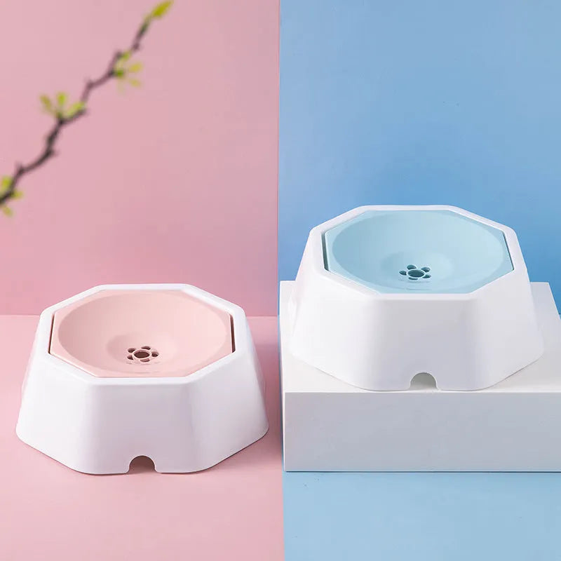 Automatic floating water bowl for cats and dogs, PP, 23x23x8 cm, pink or light blue pet drinking device