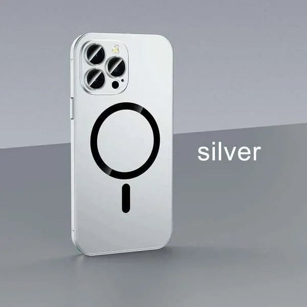Aluminium alloy frame iPhone case with magnetic closure in five metallic colour options