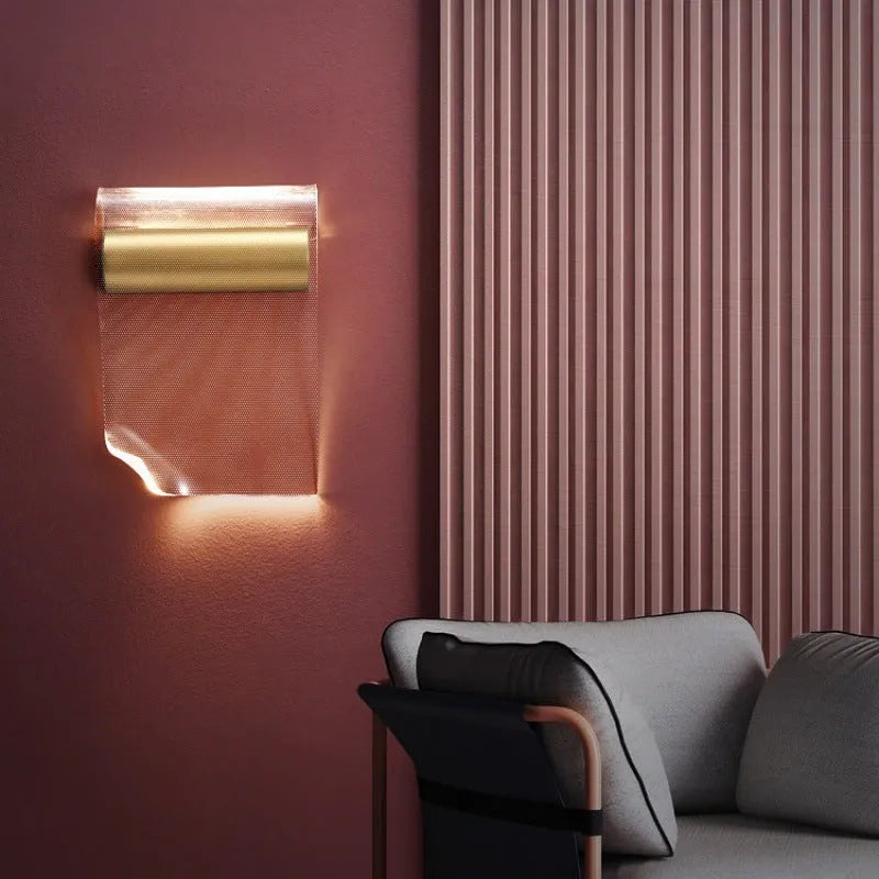 Wall lamp with adjustable bend direction showing left and right configuration options