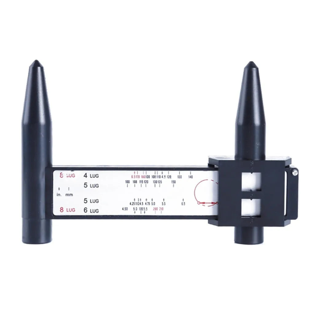 Digital hole distance measuring tool with electronic display for wheel hub bolt circle measurement