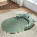 Green four-season pet cooling mat for dogs and cats with ice pad feature