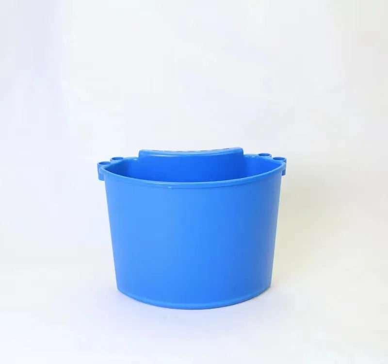 PP plastic car washing bucket with detergent holder in black, red, blue and pink colour options