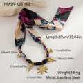 Stainless steel geometric pendant necklace and bracelet set with 18K gold electroplating for women's fashion