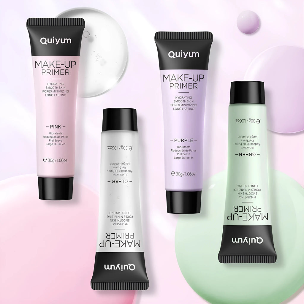 30g colour correcting makeup primer in purple pink green shades with moisturising base cream formula