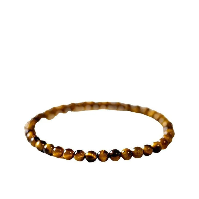 Handmade tigereye beaded bracelet in New Chinese Style geometric design