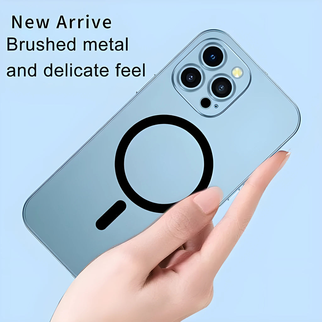 Aluminium alloy frame iPhone case with magnetic closure in five metallic colour options
