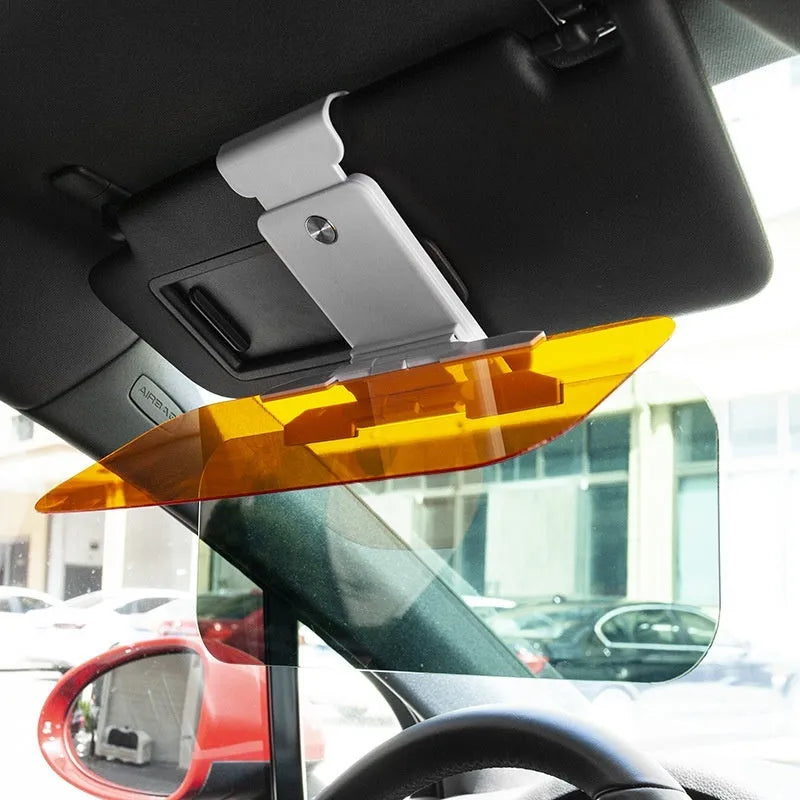 Anti-high beam goggles dual-use car sun visor with telescopic installation on vehicle windshield