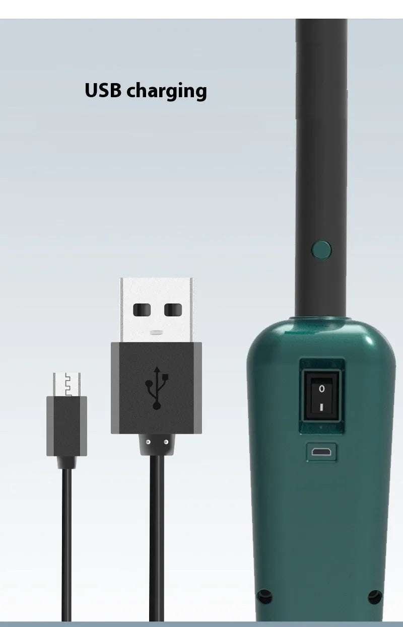 Wireless sweeping and mopping all-in-one machine in S5 Green colour with USB charging cable