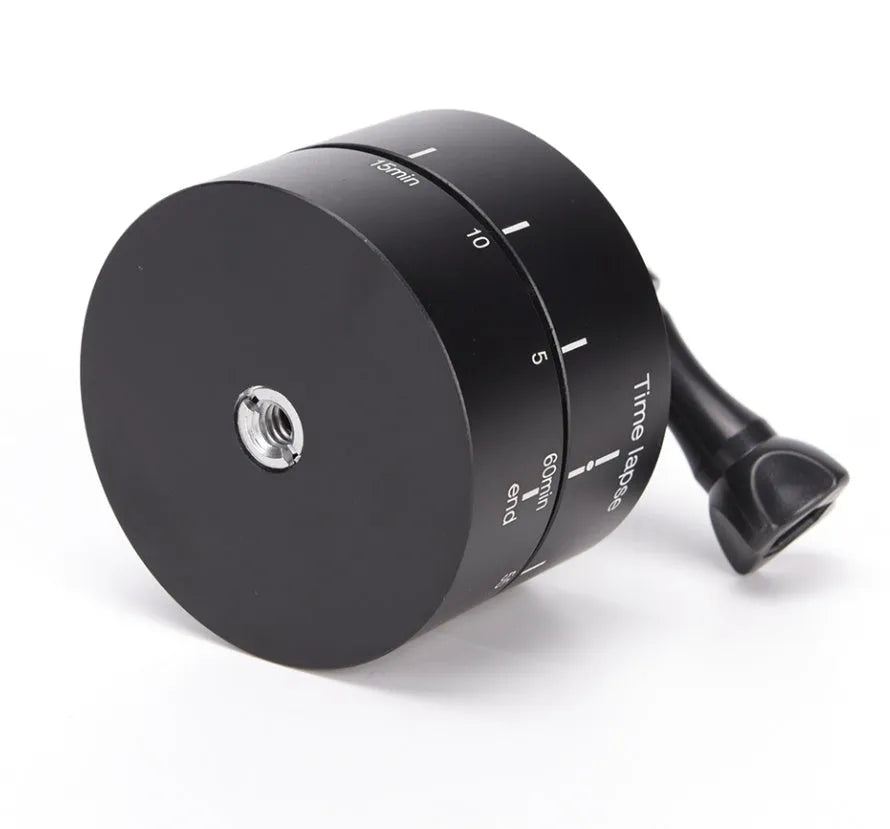 360-degree auto rotate camera tripod head base compatible with GoPro, DSLR and iPhone