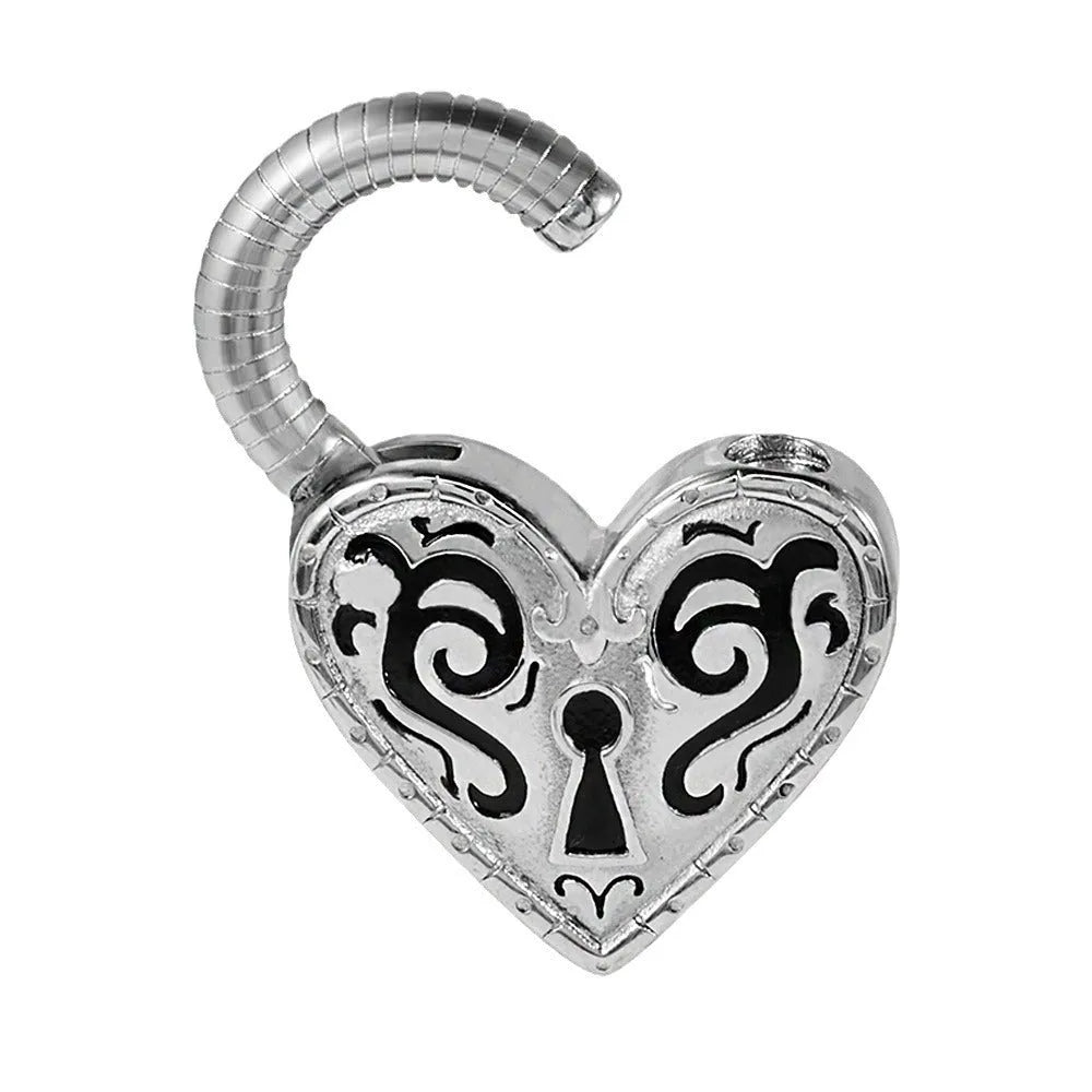 Heart-shaped stainless steel earrings with electroplated gold or steel colour finish