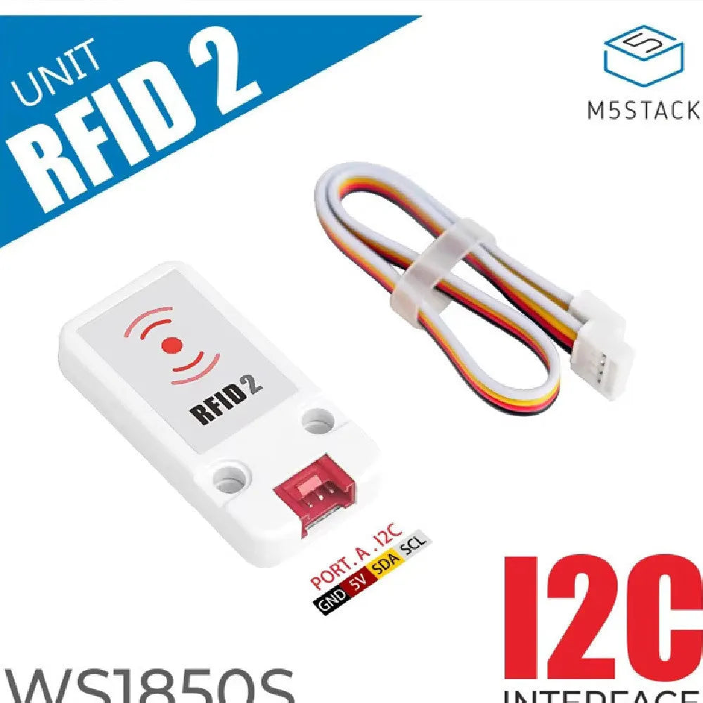 M5Stack RFID2 Unit WS1850S 13.56MHz NFC sensor module with HY2.0-4P cable