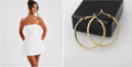 Women's backless solid colour tube dress with high waist and A-line short skirt.