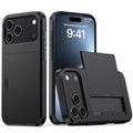 Sliding cover iPhone case with card slot, TPU PC drop-resistant cover in six colours