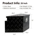 26-inch black aluminium alloy toolbox with T-casting construction