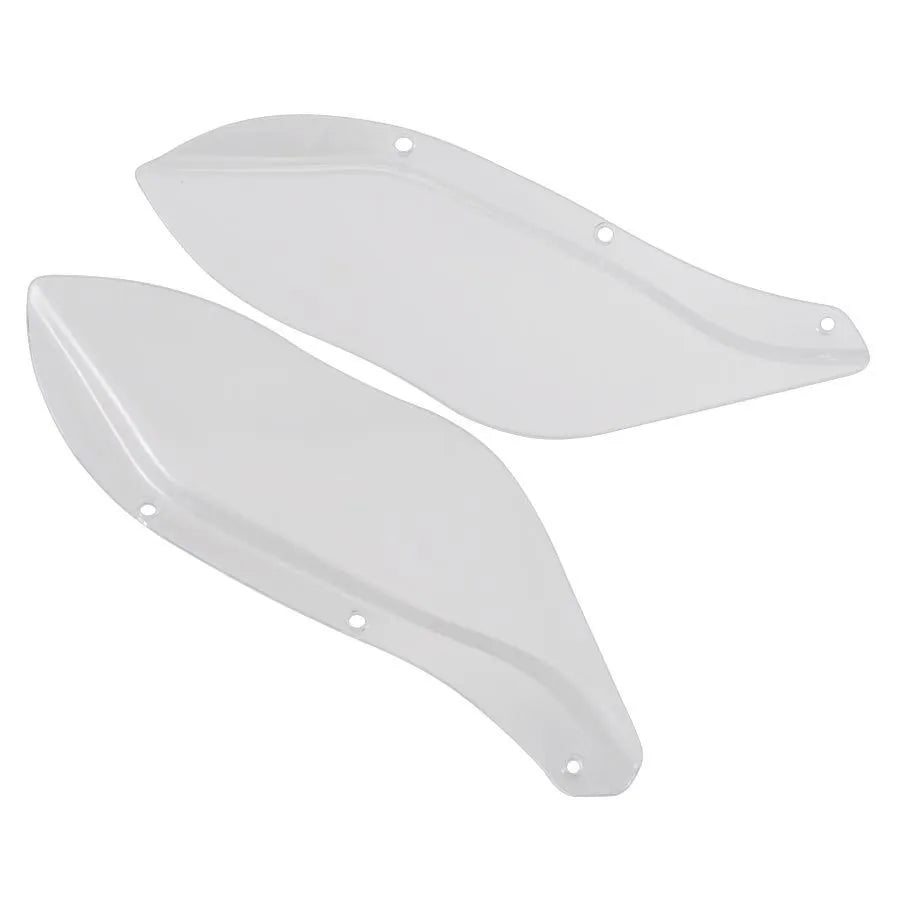 Pair of transparent black ABS plastic side head covers for Harley Touring motorcycle