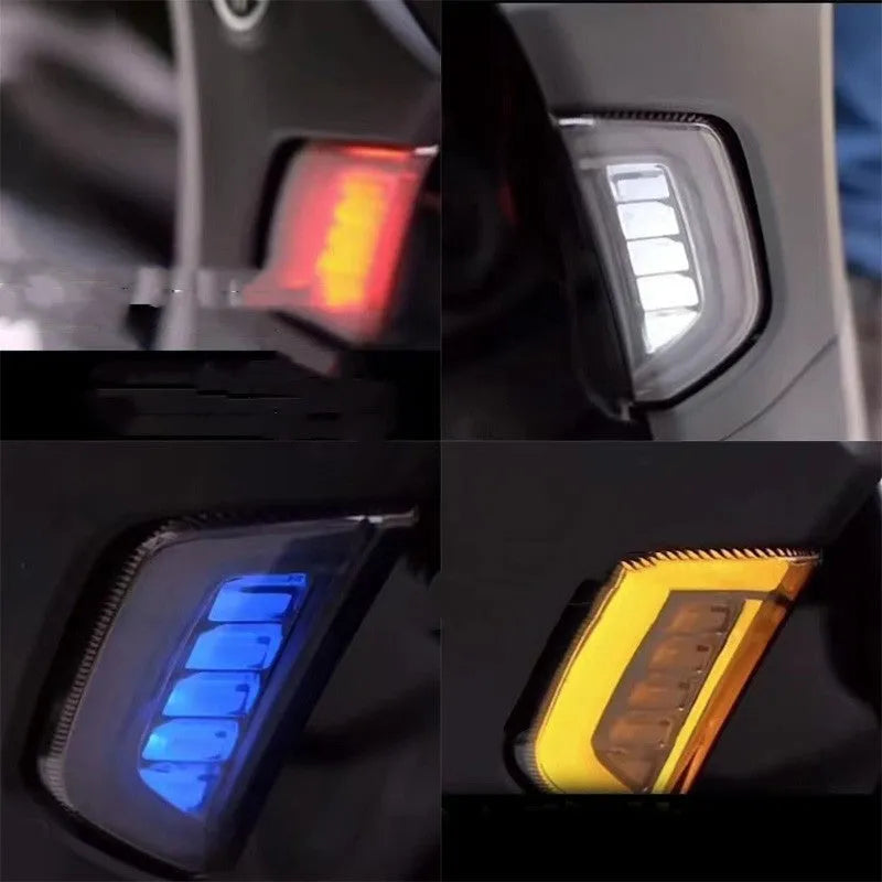 Yamaha NMAX155 LED turn signal steering lights in white yellow, blue yellow, and red yellow colour options
