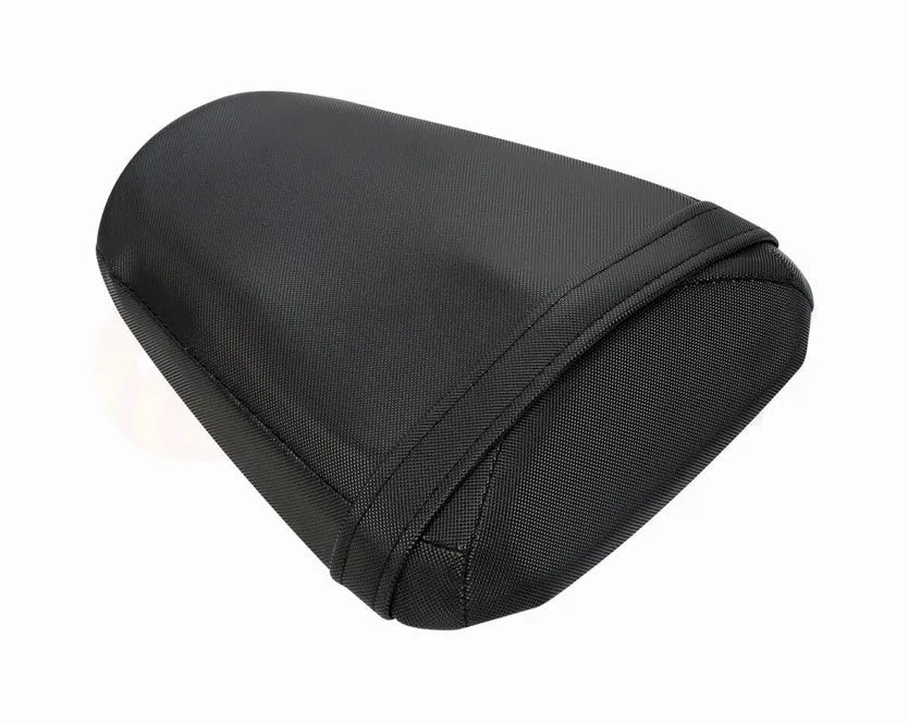 Suzuki GSXR1000 motorcycle with PU leather seat covers fitted on front and rear seats.