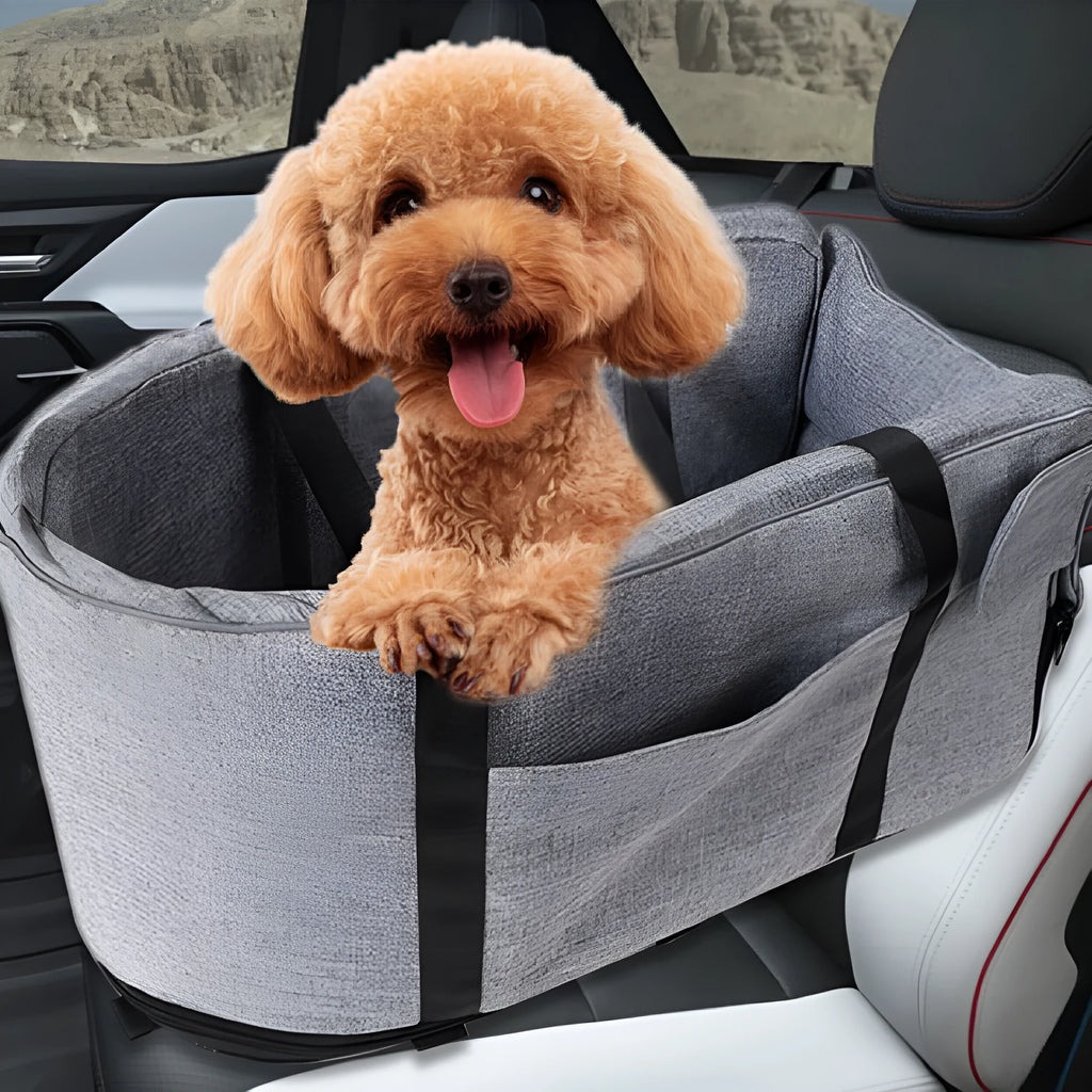A cloth outdoor dog kennel in blue, suitable for car travel and four-season use.