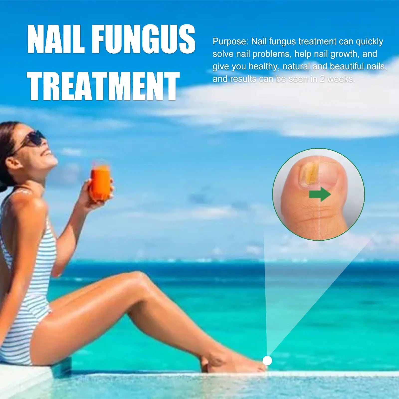 30ml bottle of tea tree oil nail repair solution for hand and foot nail care