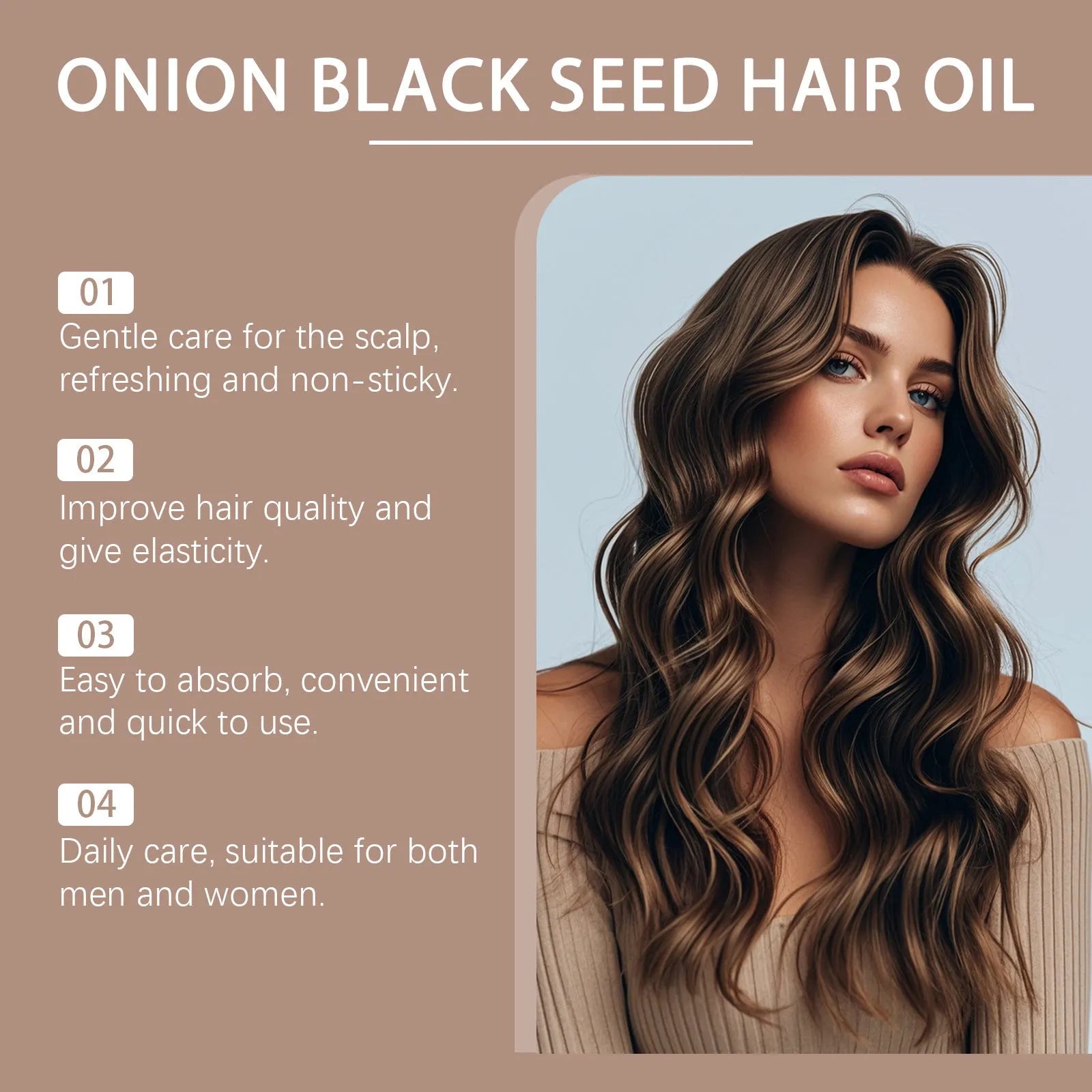 100ml hair care essential oil bottle with accessories for moisturising treatment